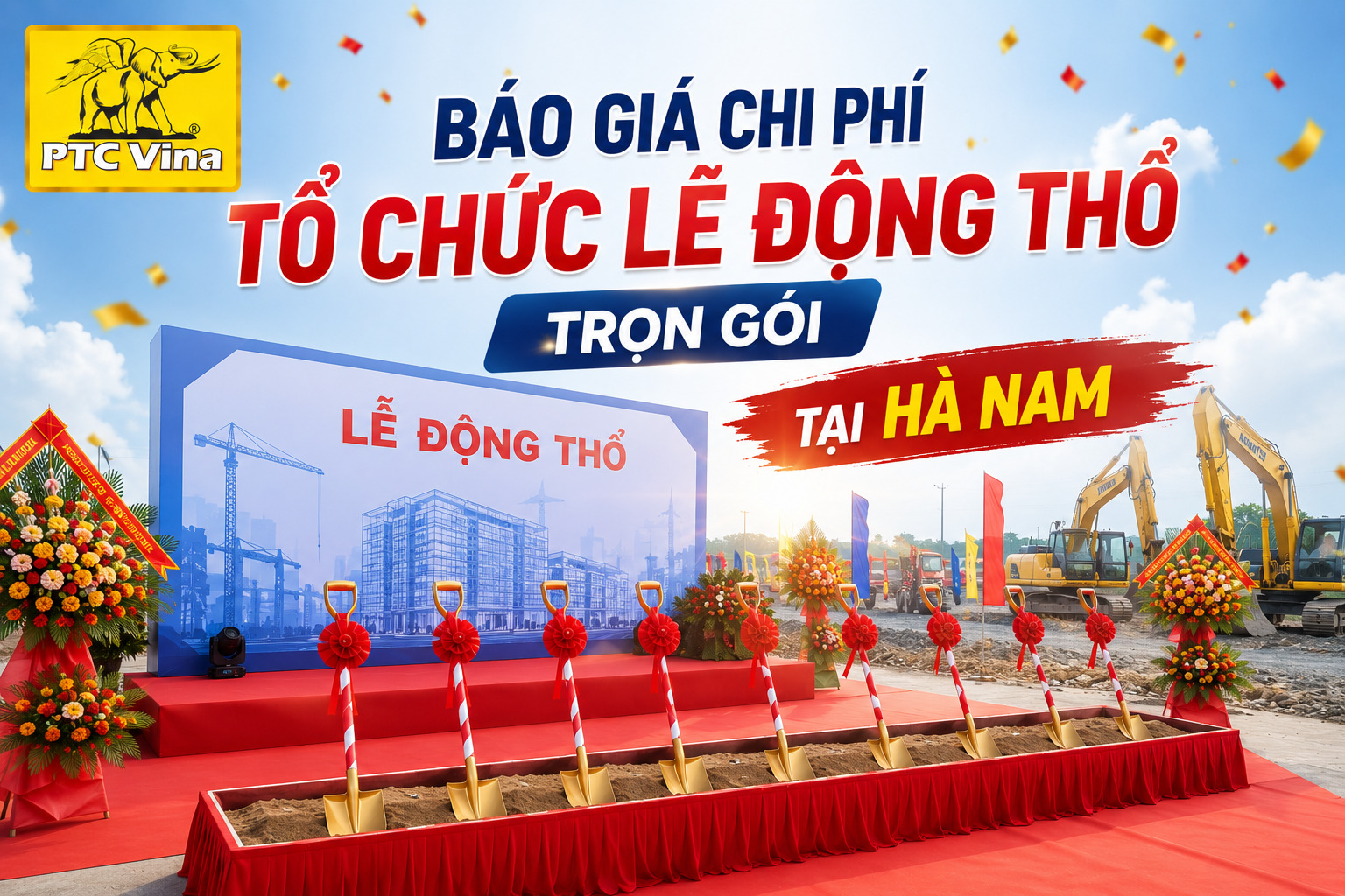 Báo giá chi phí tổ chức lễ động thổ trọn gói tại Hà Nam