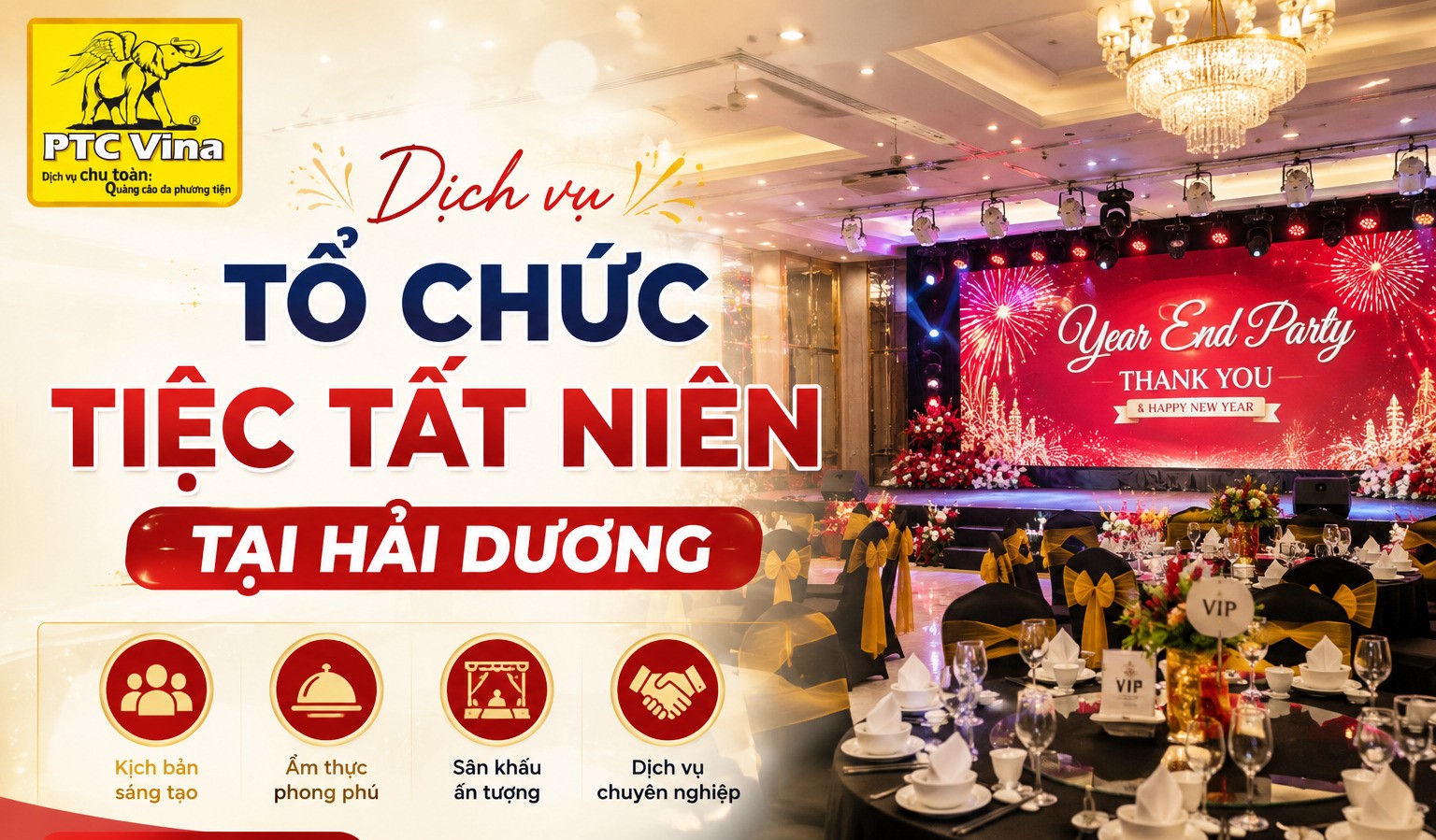 Dịch vụ tổ chức tiệc tất niên tại Hải Dương: 5 Bí Quyết Đỉnh Cao