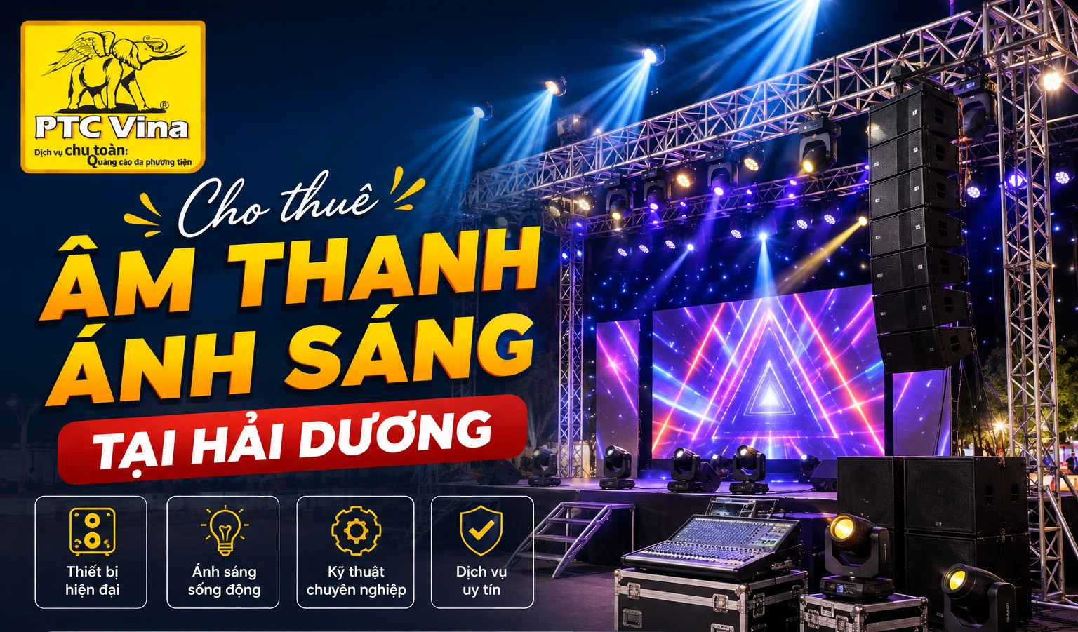 Cho thuê âm thanh ánh sáng Tại Hải Dương: Bảng giá 2026 Cực sốc!